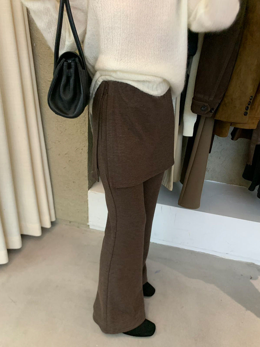 フレアパンツ×ミニスカート セットアップ