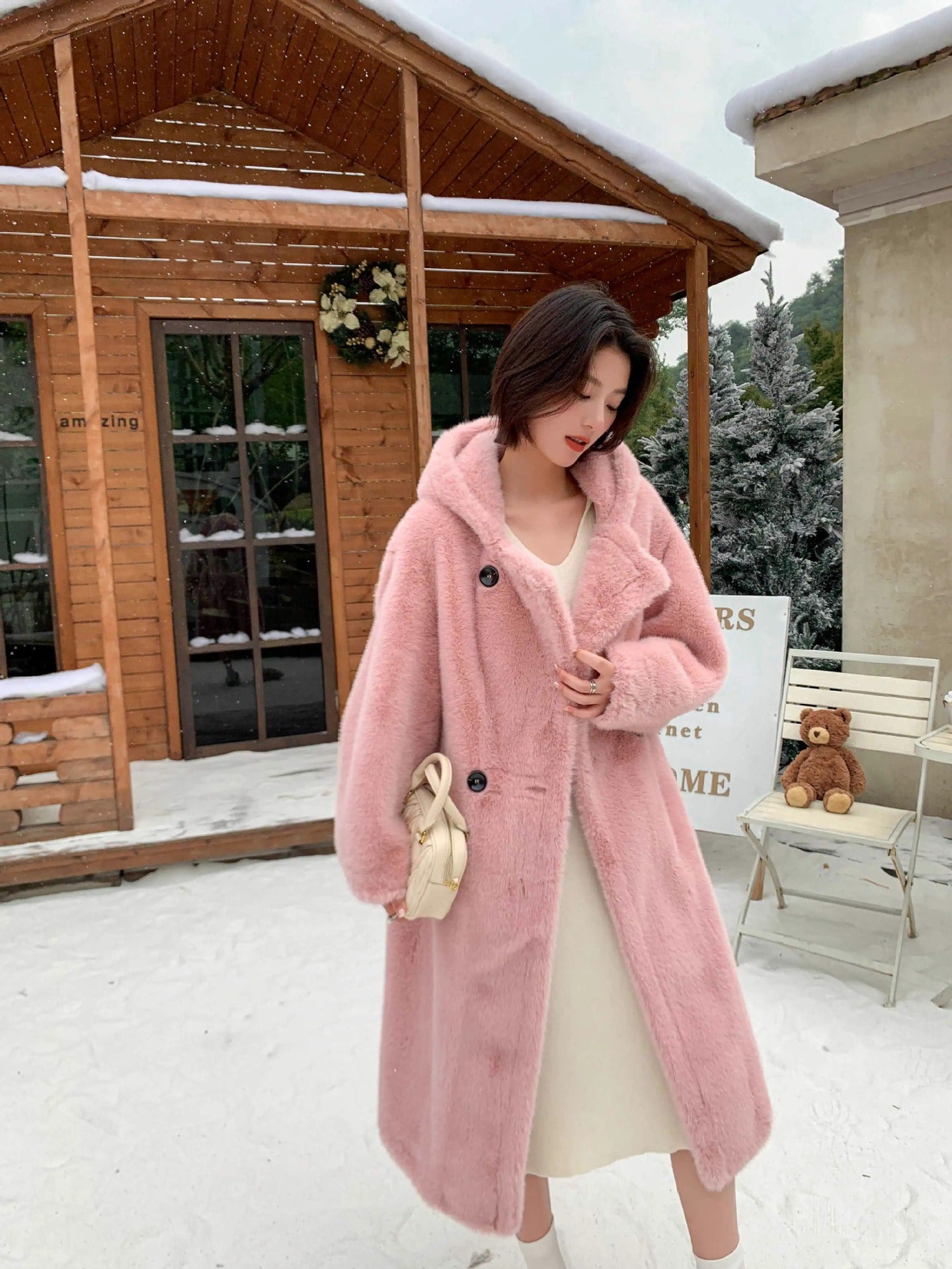 ロングミンクファーコート