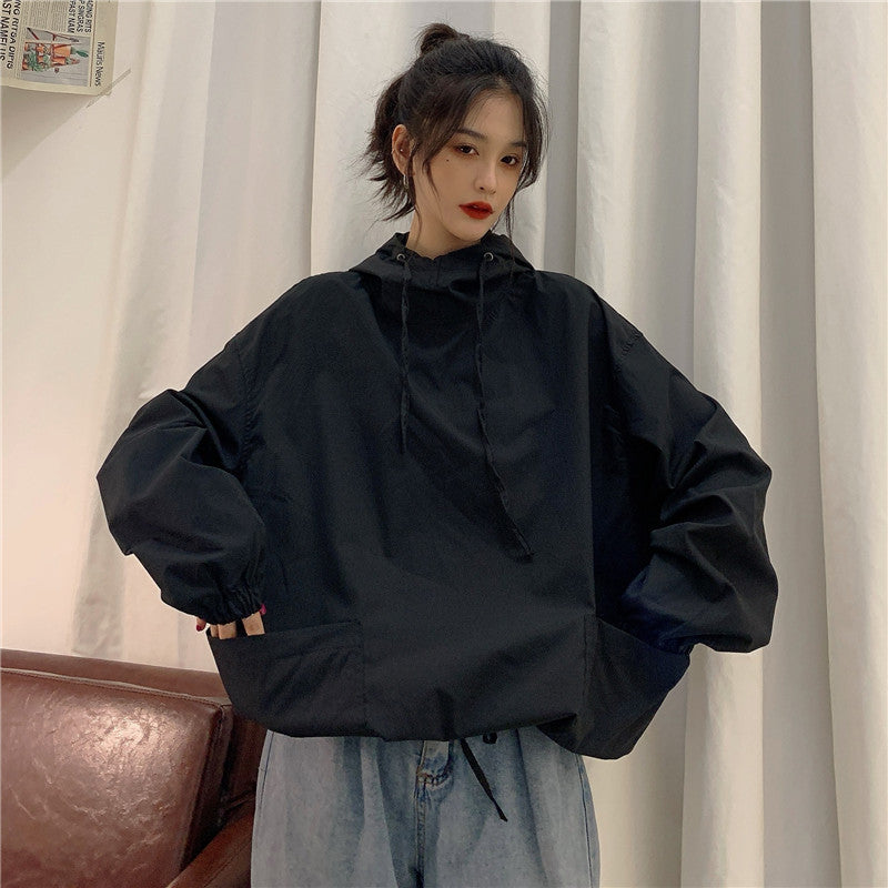 フード付きオーバーサイズワークプルオーバー