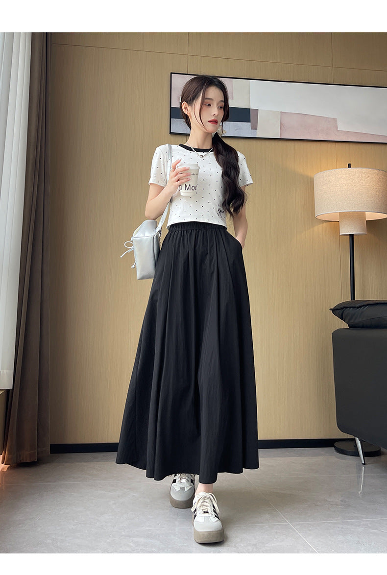 ナチュラルピンク ロングスカート