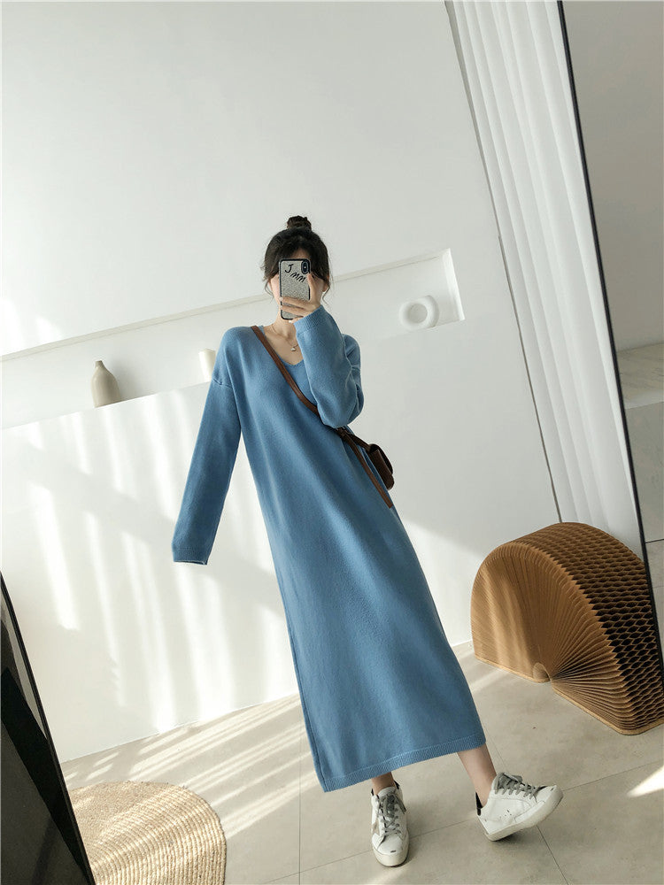 ロングニットワンピース