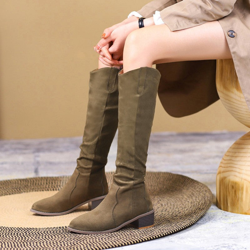 スウェード調ウエスタンブーツ