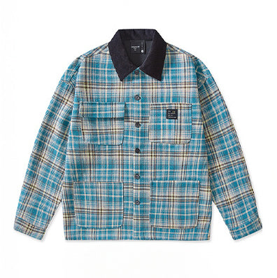 コーデュロイカラーチェックジャケット