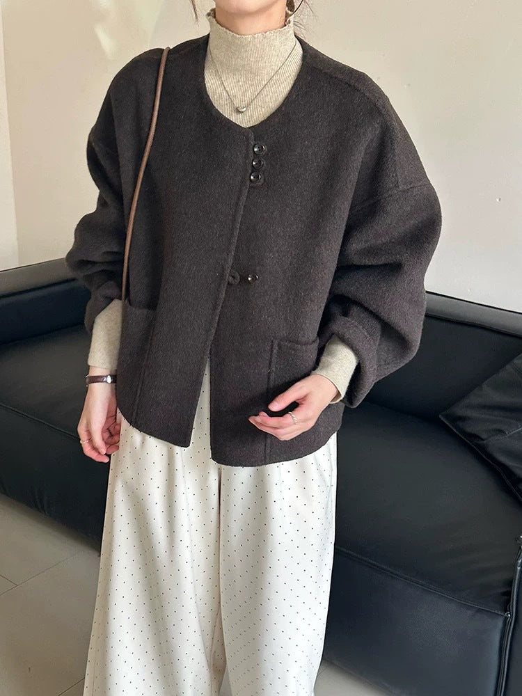 キューブライン ウールショートジャケット