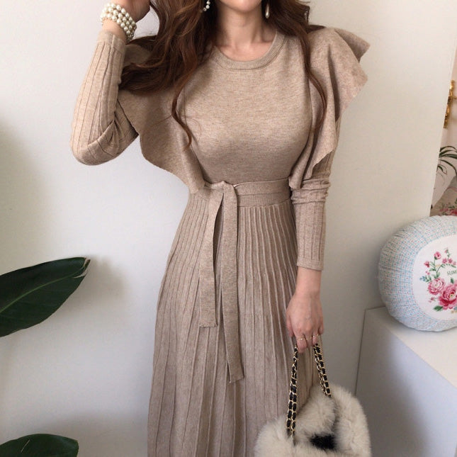 ラッフルニットワンピース