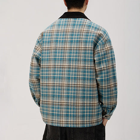 コーデュロイカラーチェックジャケット