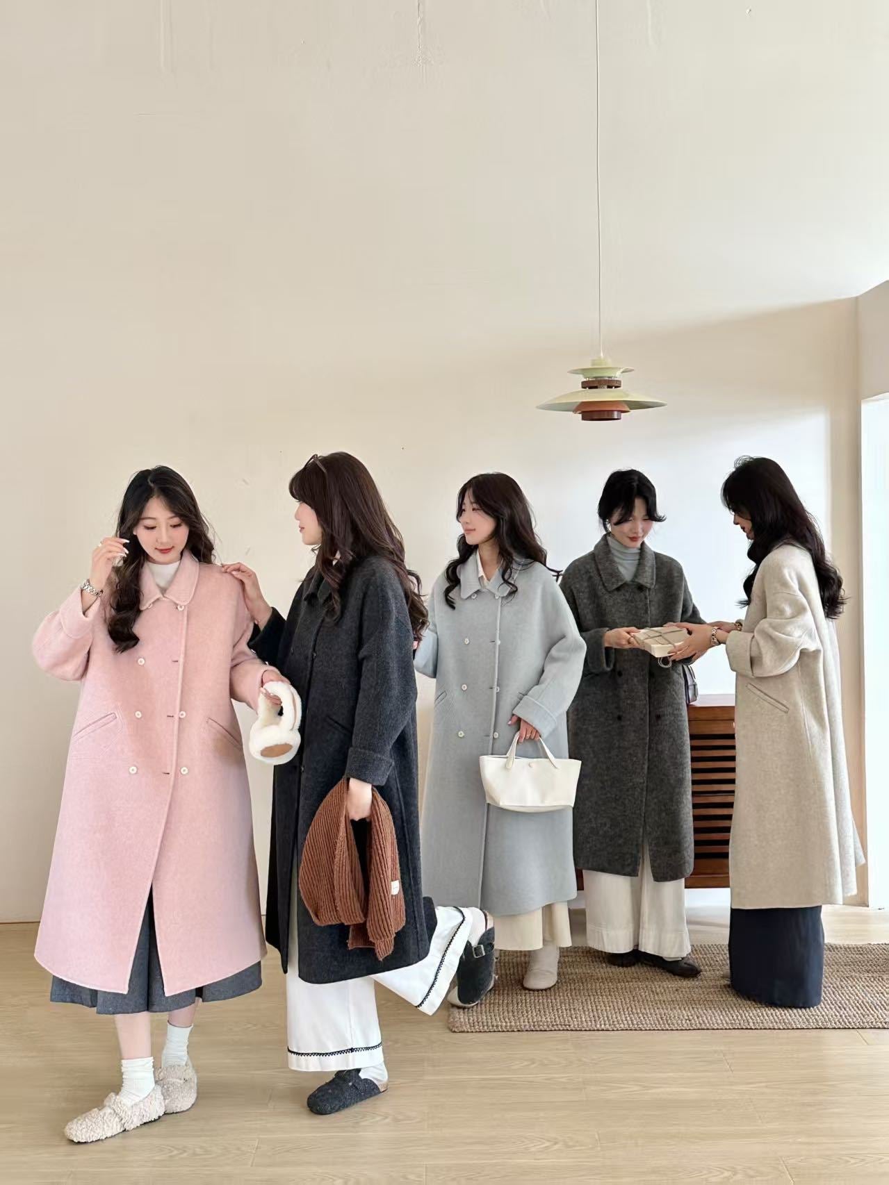 ハイエンドダブルブレストウールコート