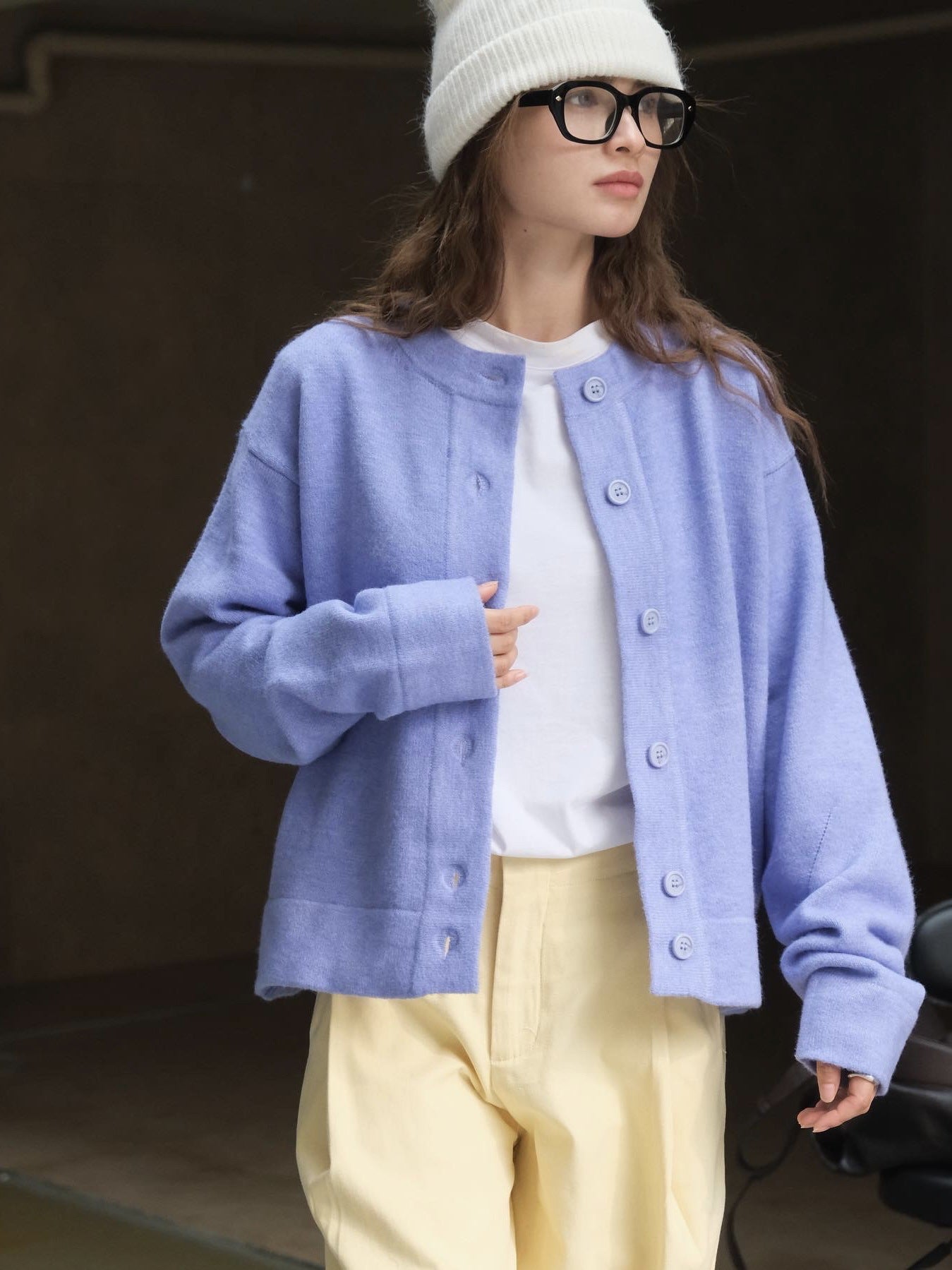 ウールニットカーディガン