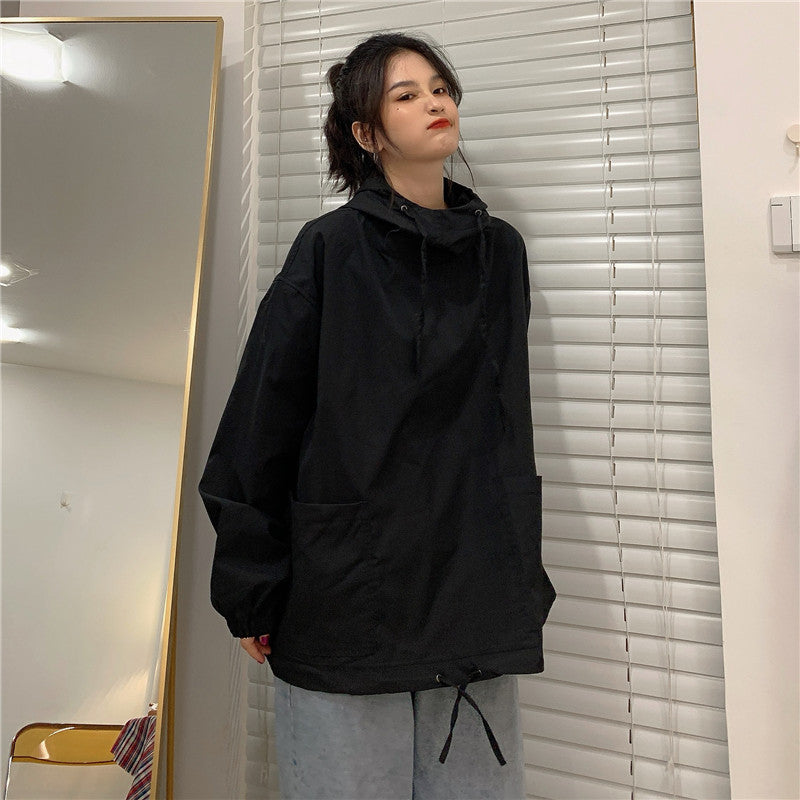 フード付きオーバーサイズワークプルオーバー