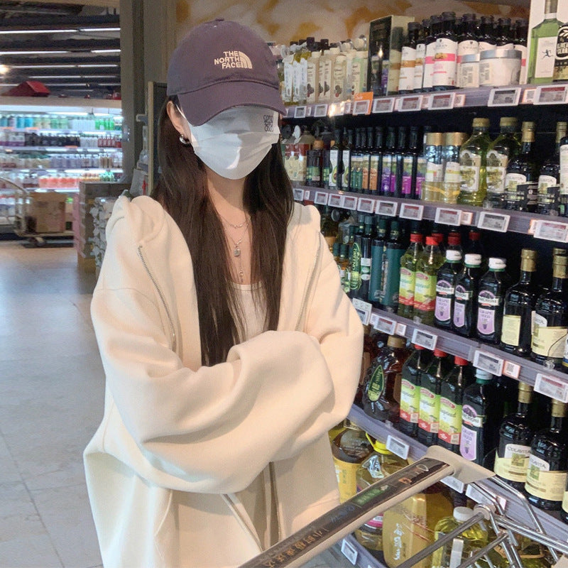 韓国×アメリカンシックなゆったりパーカー