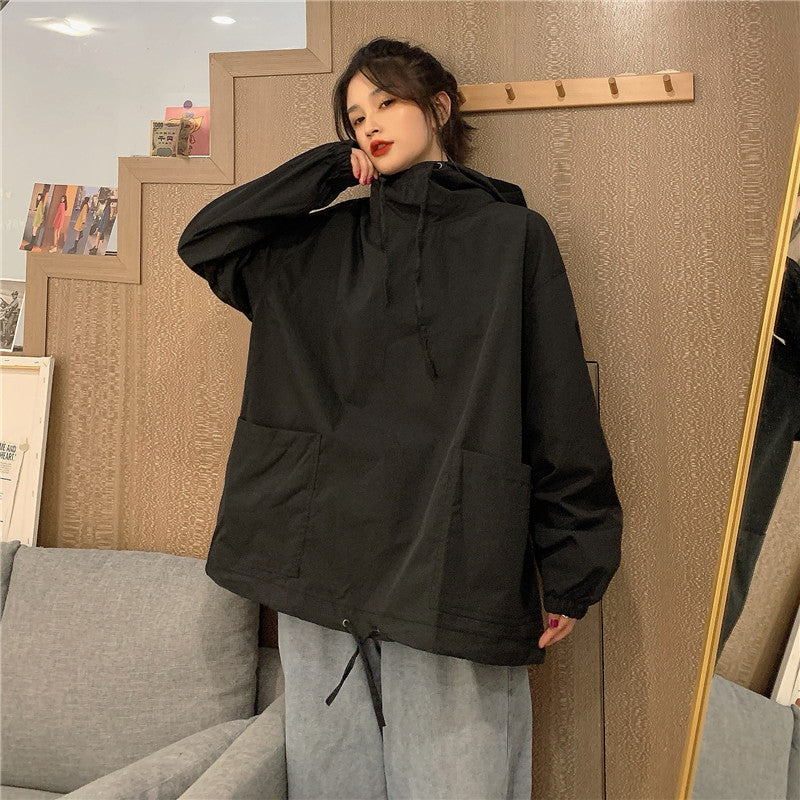 フード付きオーバーサイズワークプルオーバー