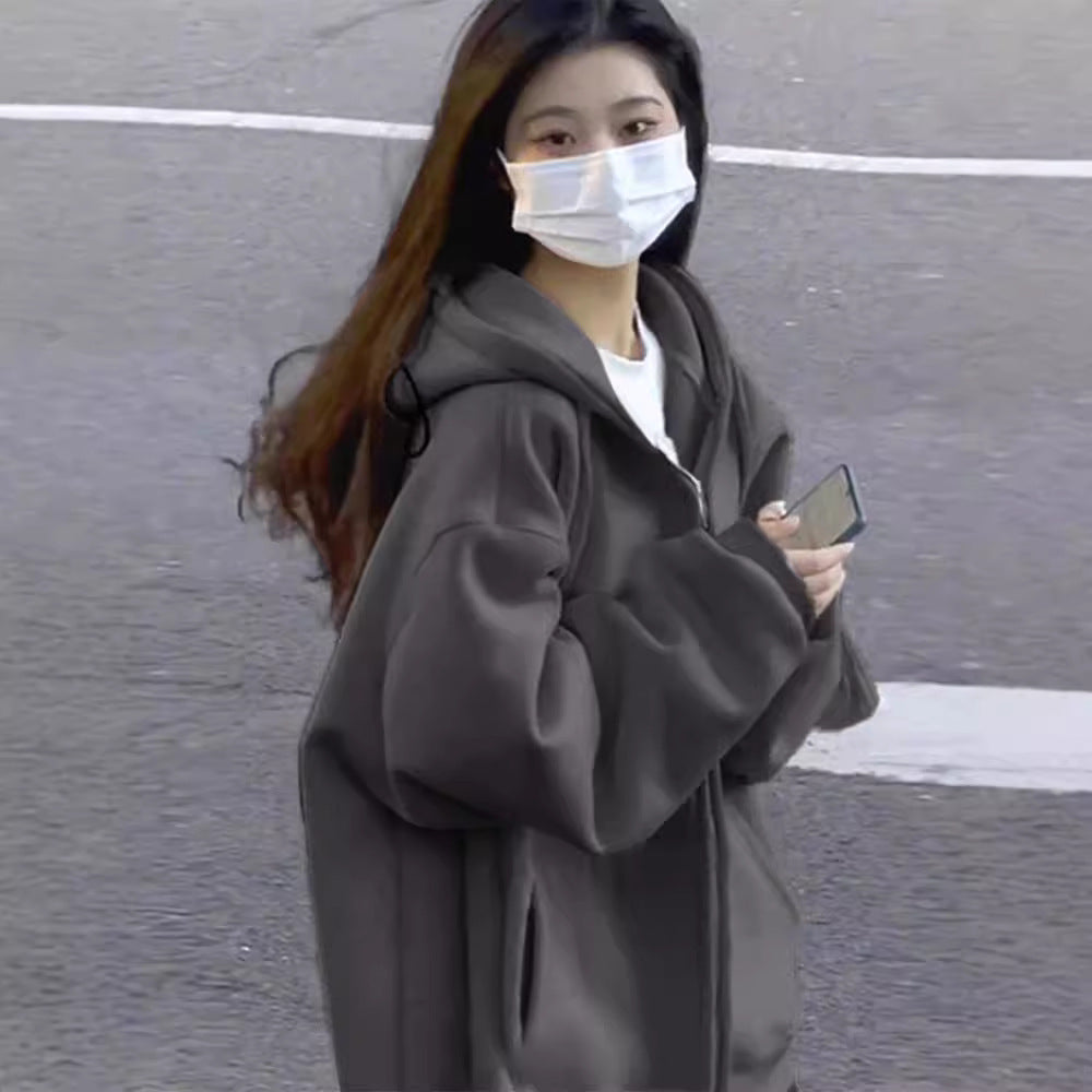 韓国×アメリカンシックなゆったりパーカー