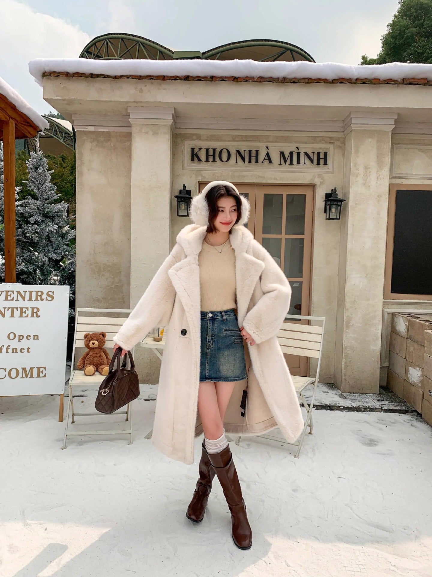 ロングミンクファーコート