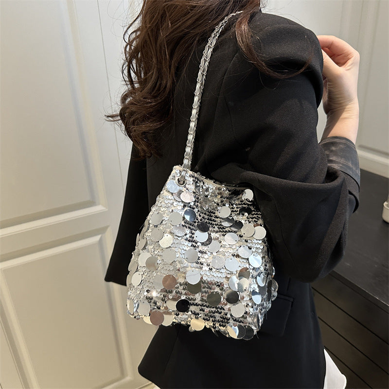 スパンコールミニトートバッグ