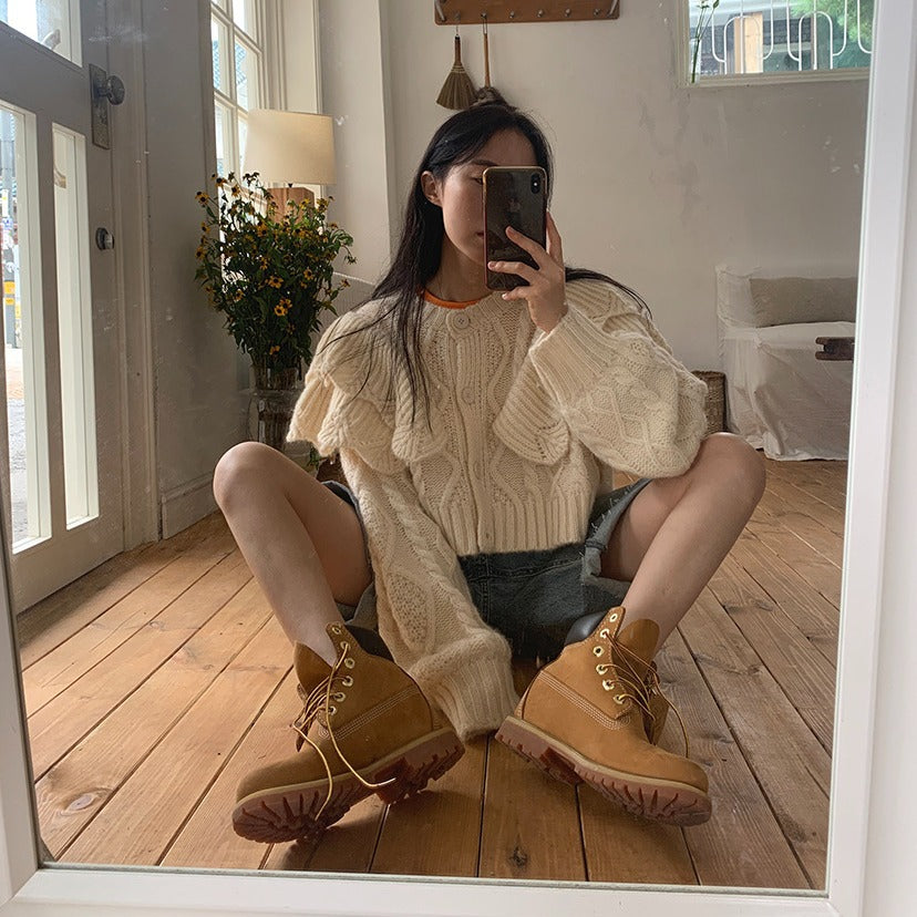 ショート丈ニットカーディガン