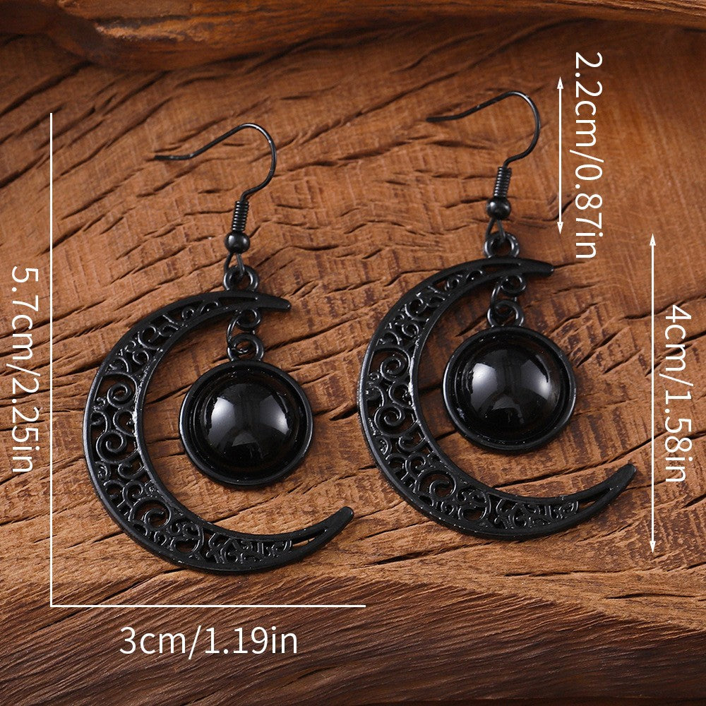 【ハロウィン】ダークムーンピアス