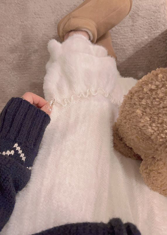 フリルパッチワーク裏起毛ティアードスカート