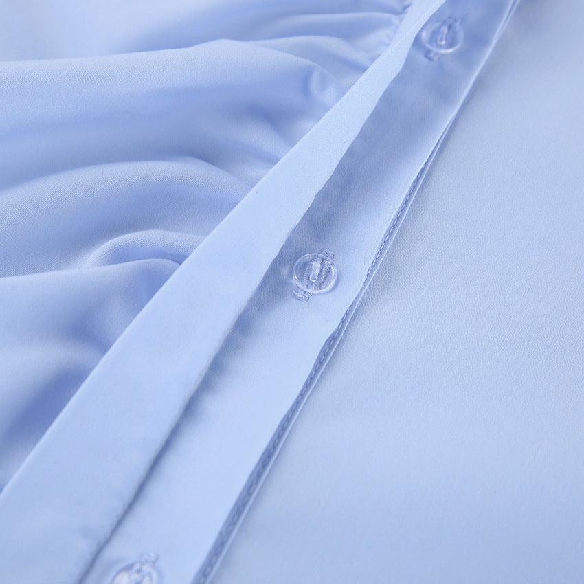 アシンメトリーフリルデザインシャツ