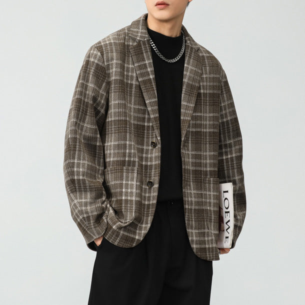 グレンチェックリラックステーラードジャケット