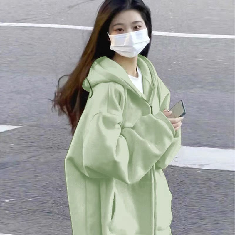 韓国×アメリカンシックなゆったりパーカー