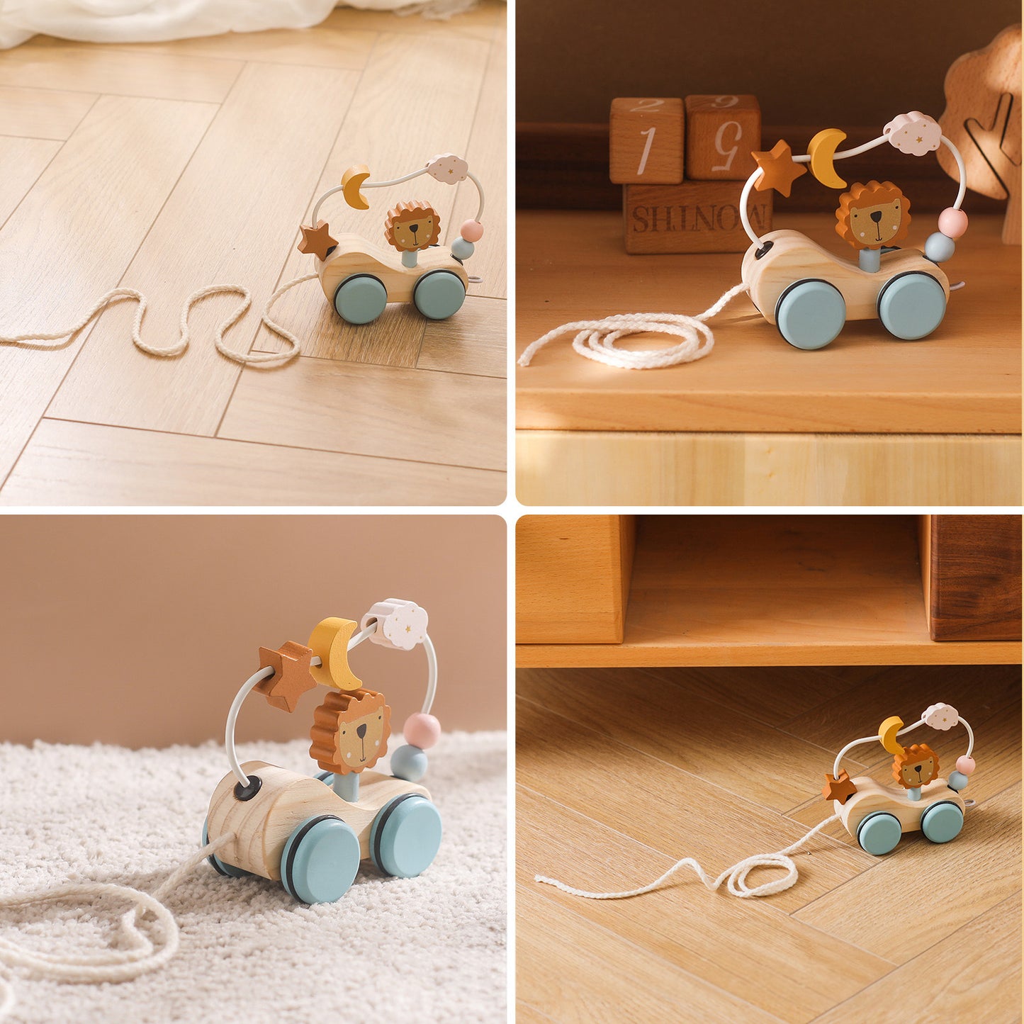 どうぶつさんの積み木プルトレイン(1歳半以上)