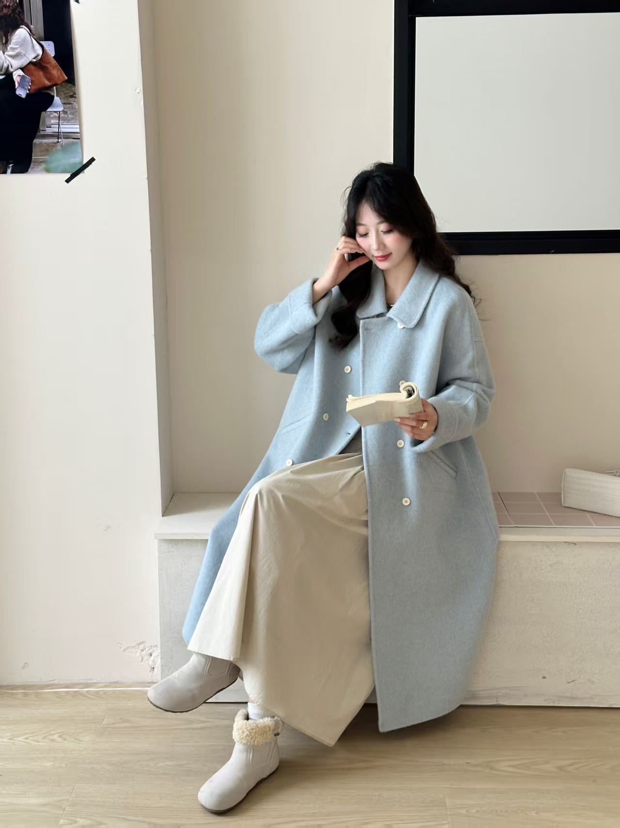 ハイエンドダブルブレストウールコート