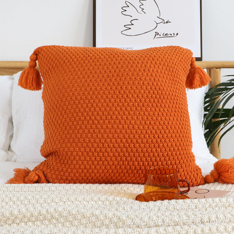 タッセルニット・クッションカバー