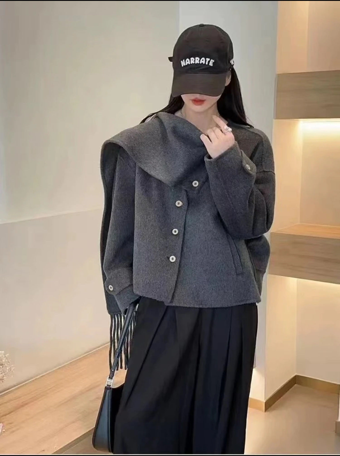 プティヌン スカーフ付きコート