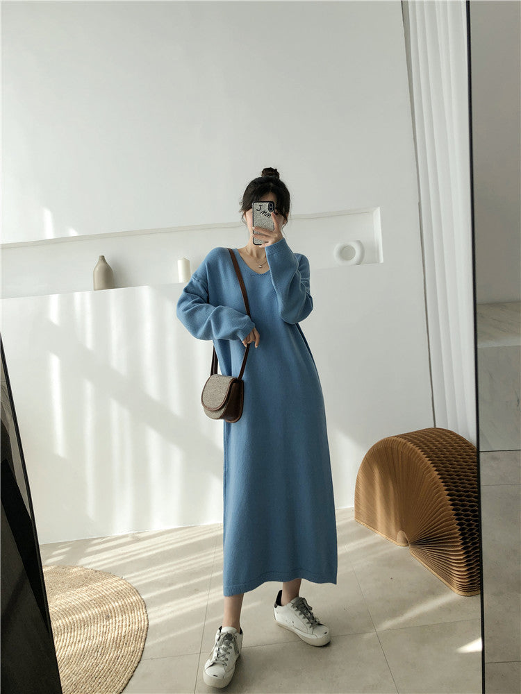 ロングニットワンピース