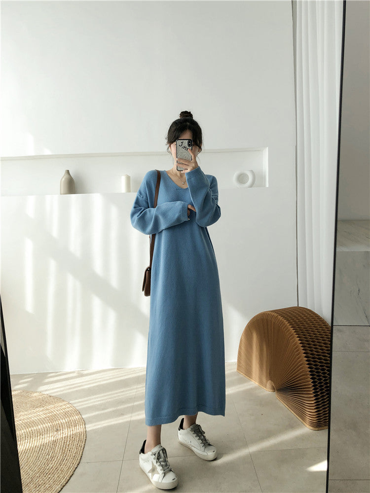 ロングニットワンピース