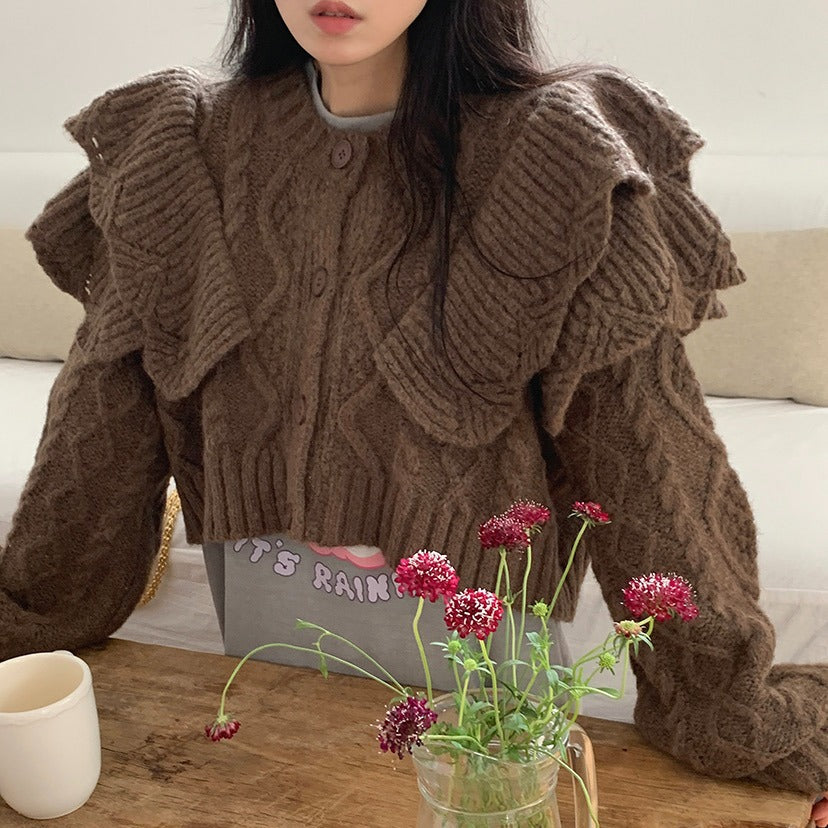 ショート丈ニットカーディガン