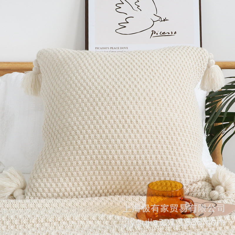 タッセルニット・クッションカバー