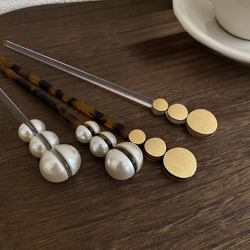 3連モチーフかんざし パール ヘアアクセサリーまとめ髪 アップヘア スティックヘアピン レディース 和装 洋装兼用