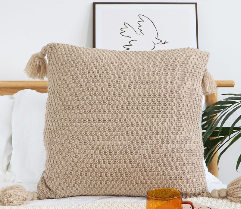 タッセルニット・クッションカバー