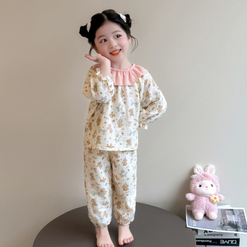 ラッフル付きパジャマセット