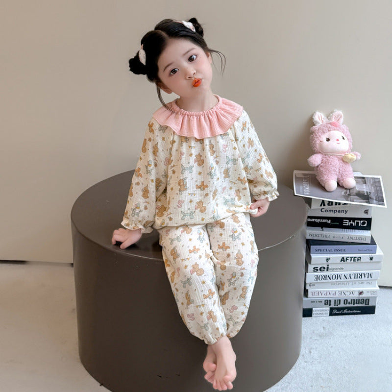 ラッフル付きパジャマセット