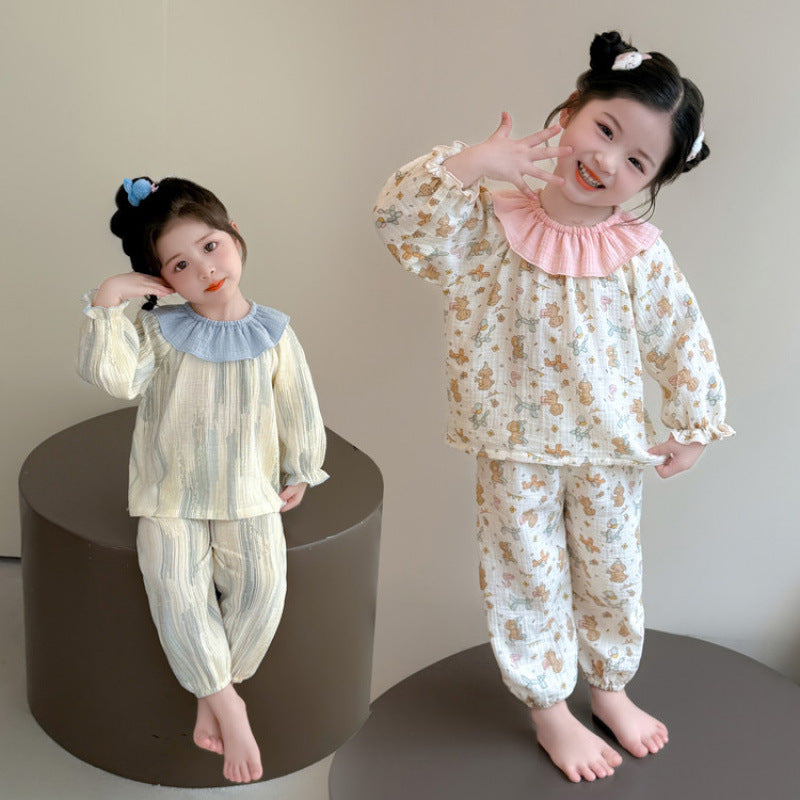 ラッフル付きパジャマセット