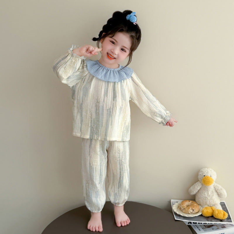 ラッフル付きパジャマセット
