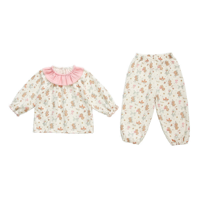 ラッフル付きパジャマセット