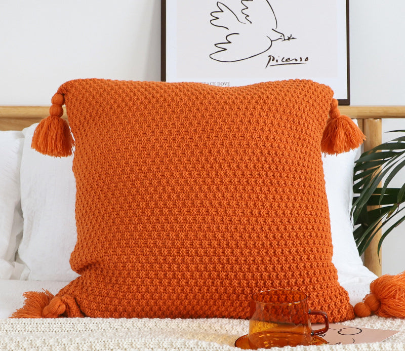タッセルニット・クッションカバー