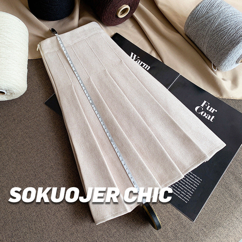 高品質ニットプリーツスカート