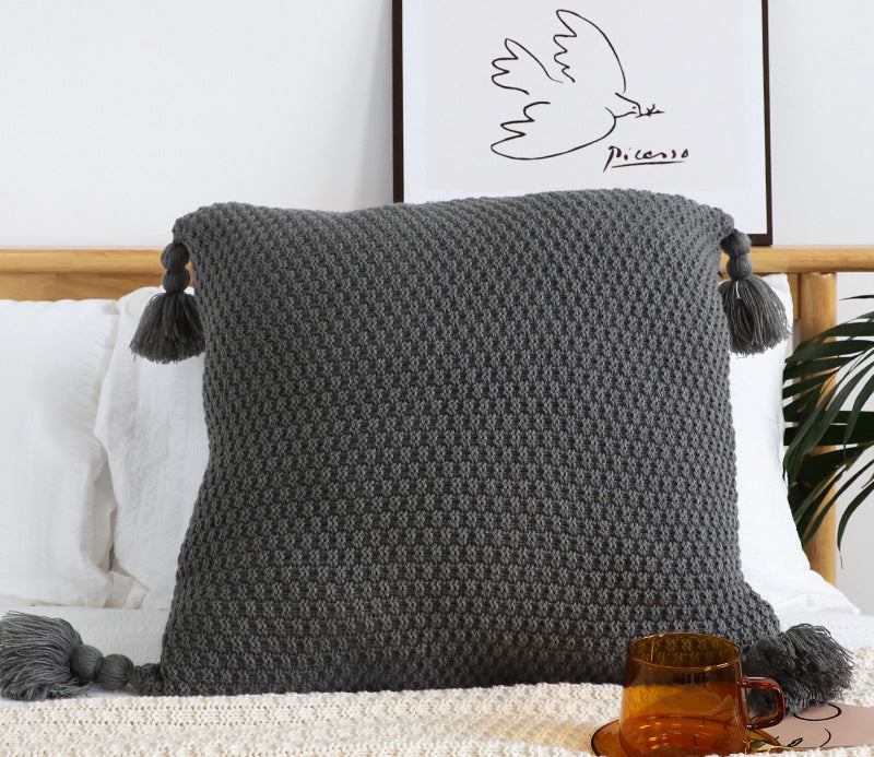 タッセルニット・クッションカバー