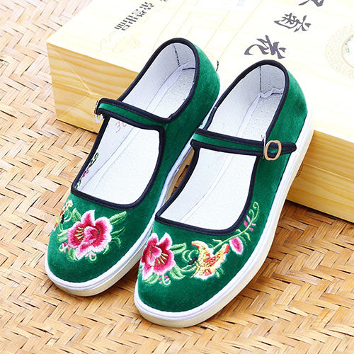 レトロベロアカンフーシューズ