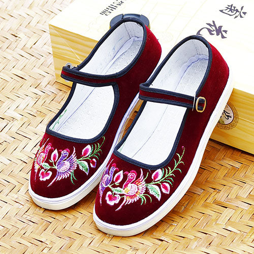 レトロベロアカンフーシューズ