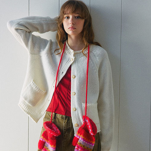 ウールニットカーディガン