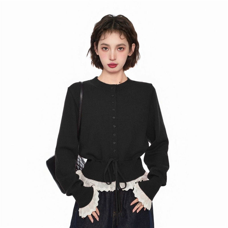 フリル付き　カーディガン