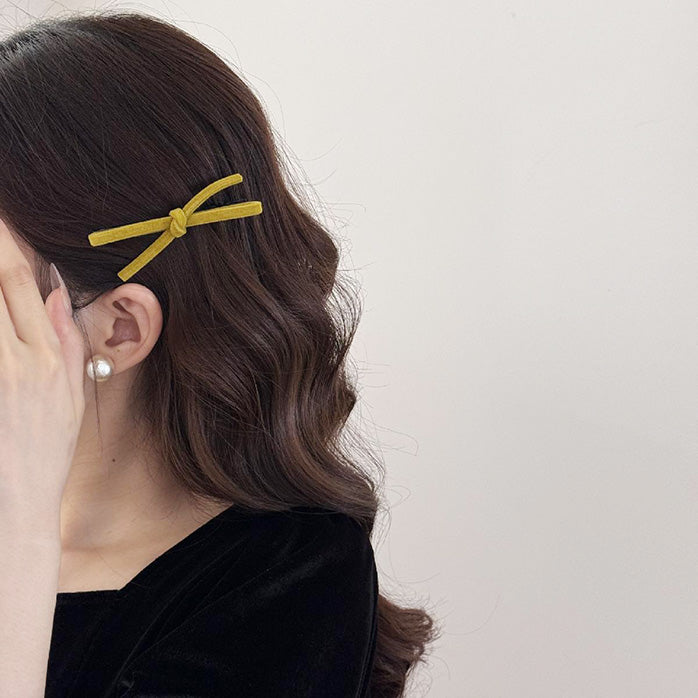 ベルベットリボンヘアクリップ