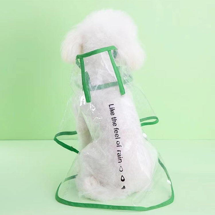 クリアデザインの防水犬用ポンチョ