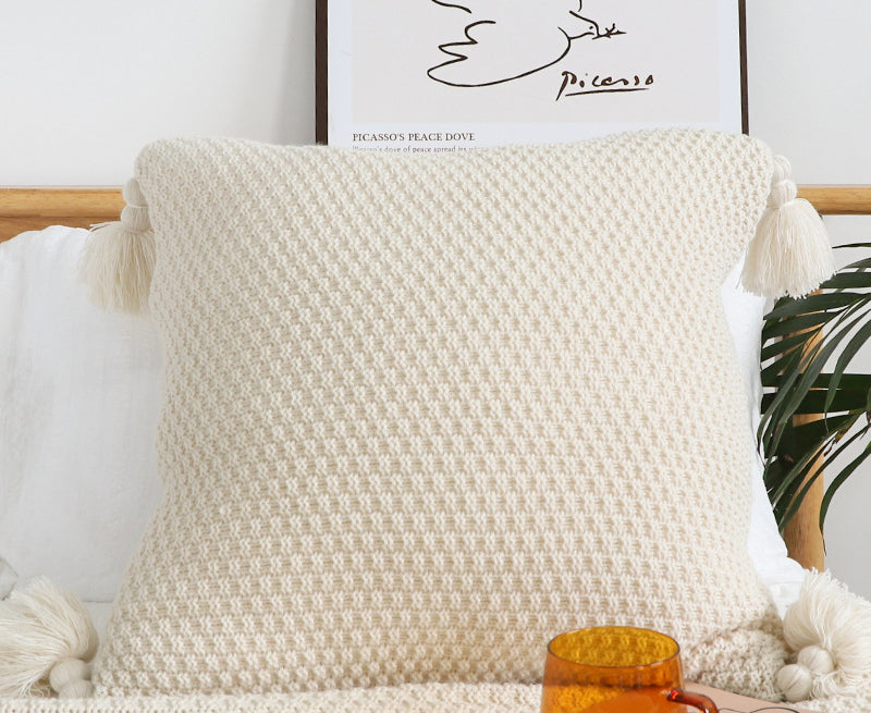 タッセルニット・クッションカバー