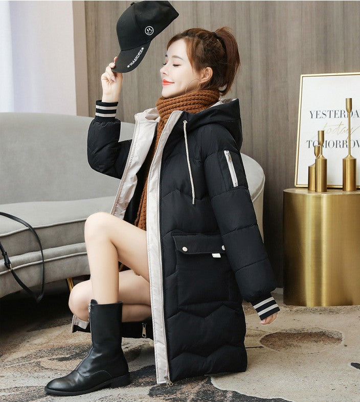 冬を華やかに彩るバイカラーロングダウン